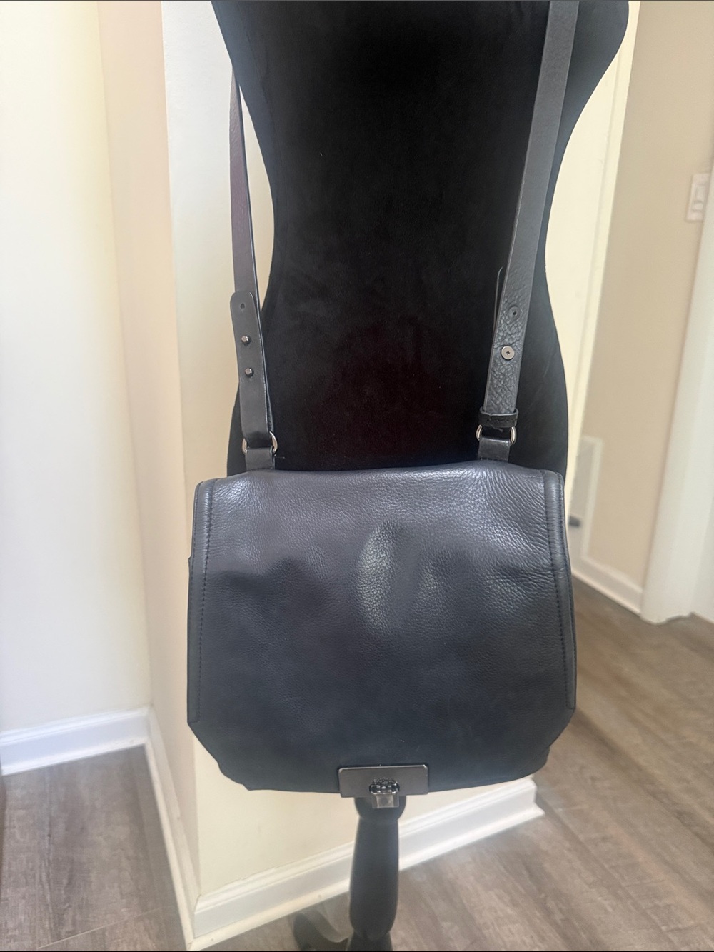 Kooba Full Grain Leather Black Crossbody